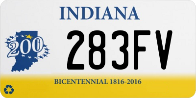 IN license plate 283FV