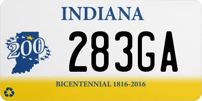 IN license plate 283GA