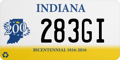 IN license plate 283GI