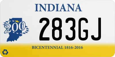 IN license plate 283GJ