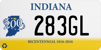 IN license plate 283GL