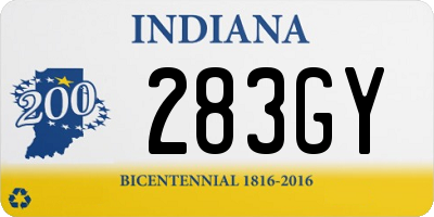 IN license plate 283GY