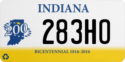 IN license plate 283HO