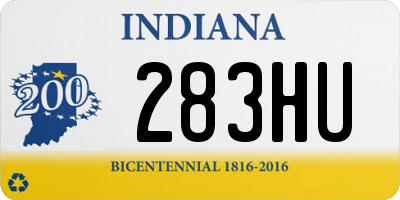 IN license plate 283HU