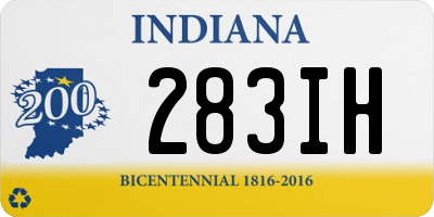 IN license plate 283IH