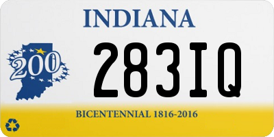 IN license plate 283IQ