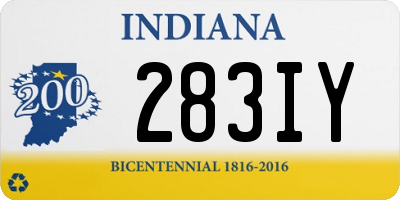 IN license plate 283IY