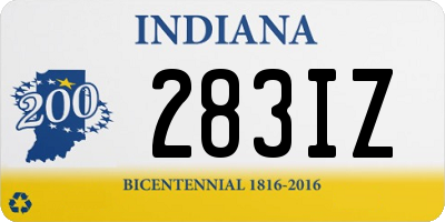 IN license plate 283IZ