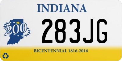 IN license plate 283JG