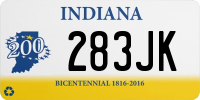 IN license plate 283JK