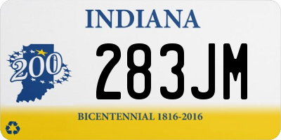 IN license plate 283JM