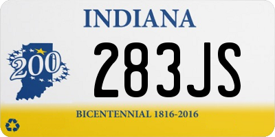 IN license plate 283JS