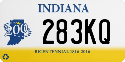 IN license plate 283KQ