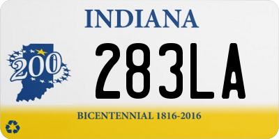 IN license plate 283LA