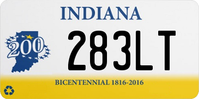 IN license plate 283LT