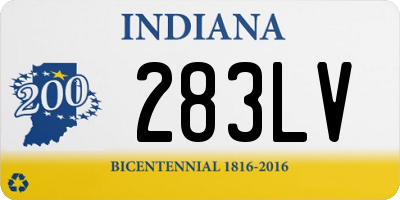 IN license plate 283LV