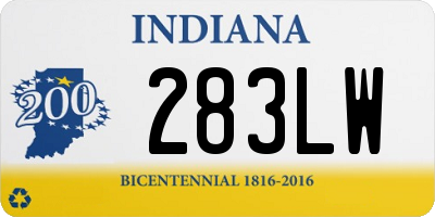 IN license plate 283LW