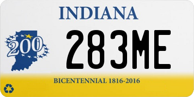 IN license plate 283ME