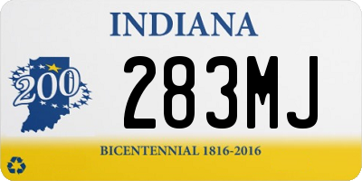 IN license plate 283MJ