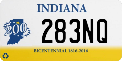 IN license plate 283NQ