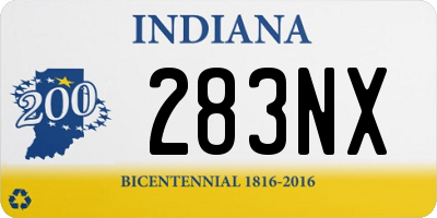 IN license plate 283NX