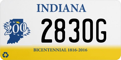 IN license plate 283OG