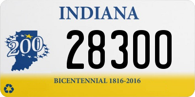 IN license plate 283OO