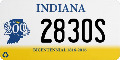 IN license plate 283OS