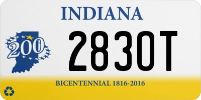 IN license plate 283OT