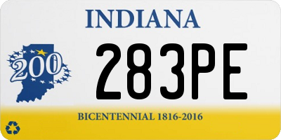 IN license plate 283PE