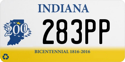 IN license plate 283PP