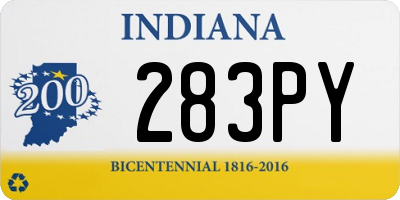 IN license plate 283PY