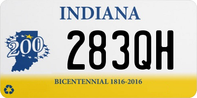 IN license plate 283QH