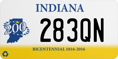 IN license plate 283QN