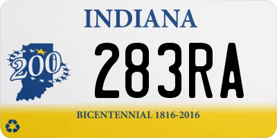 IN license plate 283RA