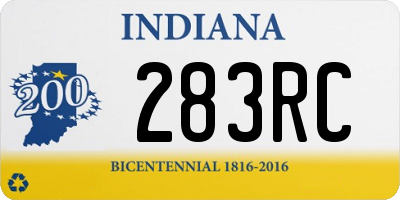 IN license plate 283RC