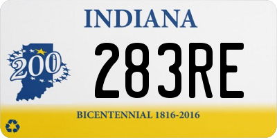 IN license plate 283RE