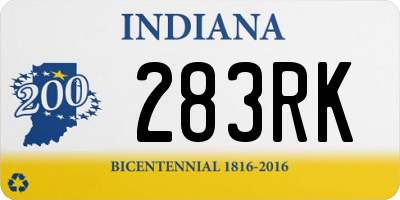 IN license plate 283RK