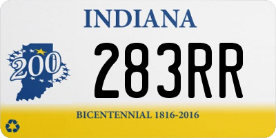 IN license plate 283RR