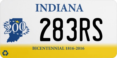 IN license plate 283RS