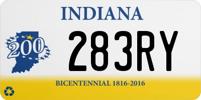 IN license plate 283RY