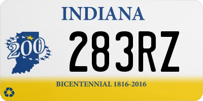 IN license plate 283RZ