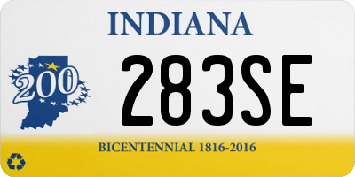 IN license plate 283SE