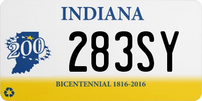 IN license plate 283SY