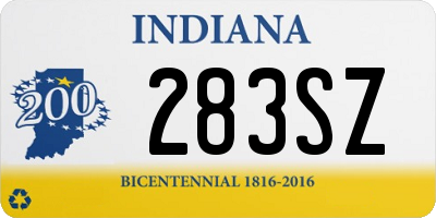 IN license plate 283SZ