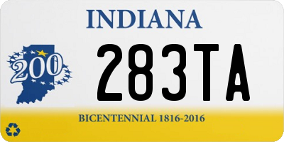 IN license plate 283TA