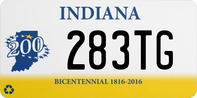 IN license plate 283TG