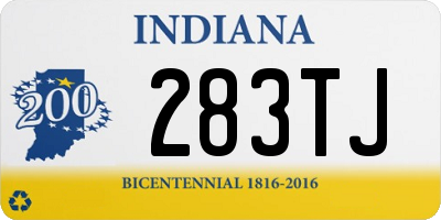 IN license plate 283TJ