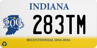 IN license plate 283TM