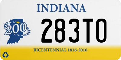IN license plate 283TO